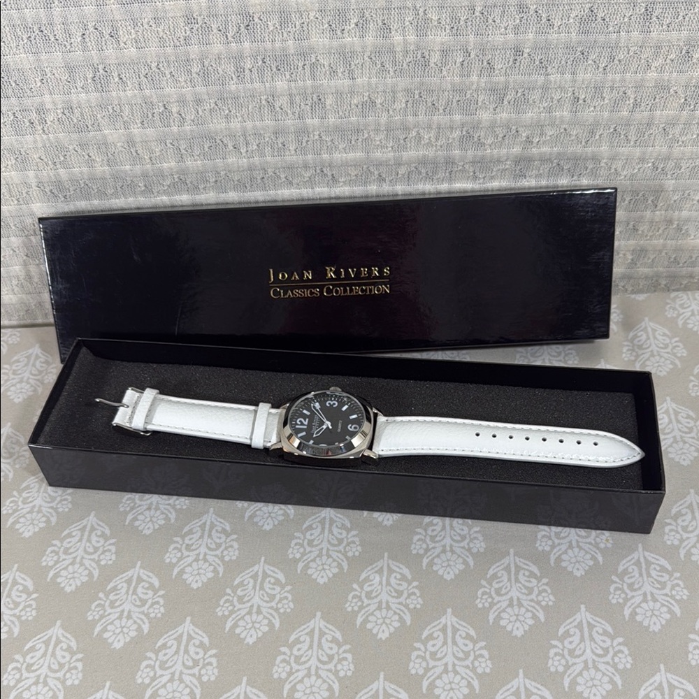 Joan Rivers Classic White and Black Watch - NWOT